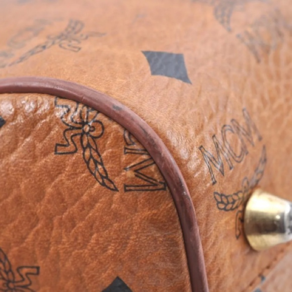 MCM Visetos Leather Vintage Boston Satchel 👜 - Picture 8 of 10